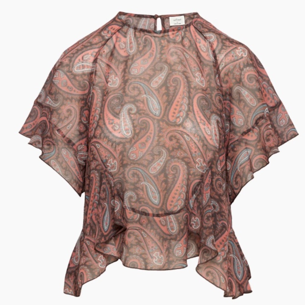 Aritzia Wilfred Dayglow Blouse in Conch Pink